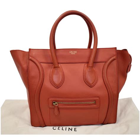 celine mini belt bag drummed leather|Celine leather luggage.